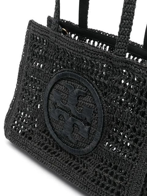 Tory Burch small Ella crochet tote bag - Black
