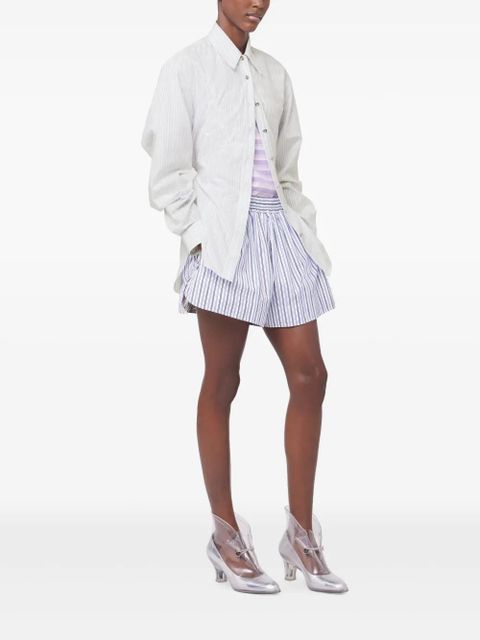 Rabanne poplin cotton shorts - Blue