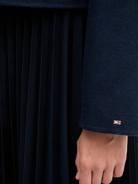 Tommy Hilfiger kurtka z wełną kolor granatowy WW0WW47446