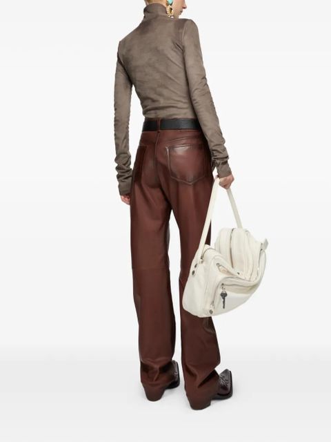 Acne Studios trompe l'oeil high-neck top - Brown