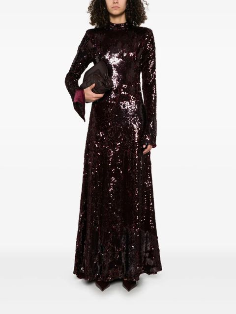 ROTATE BIRGER CHRISTENSEN sequin-embellished maxi dress - Red - zdjęcie produktu nr 2