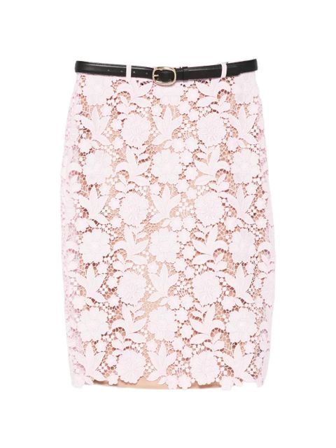 Self-Portrait floral lace midi skirt - Pink - zdjęcie produktu nr 1