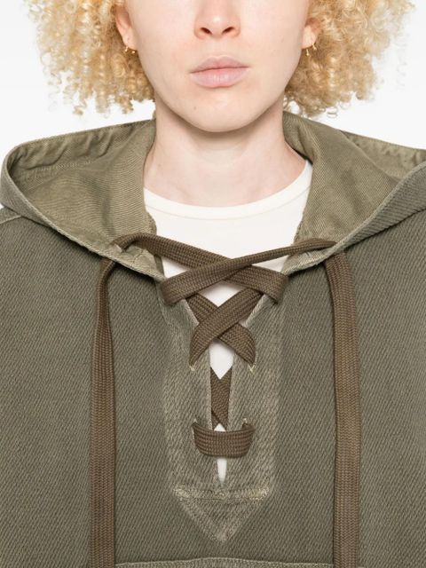 Golden Goose lace-up hoodie - Green