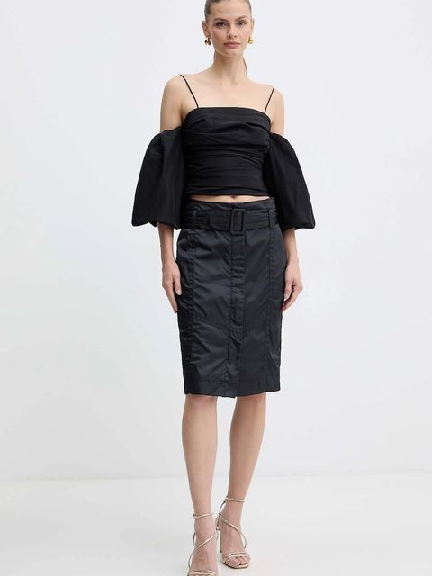 Pinko spódnica kolor szary mini prosta 105941 A2Y0 - zdjęcie produktu nr 2