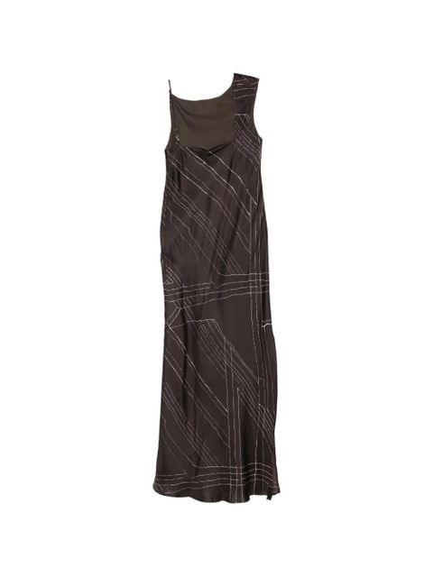 Alysi asymmetric-neck maxi dress - Brown - zdjęcie produktu nr 2