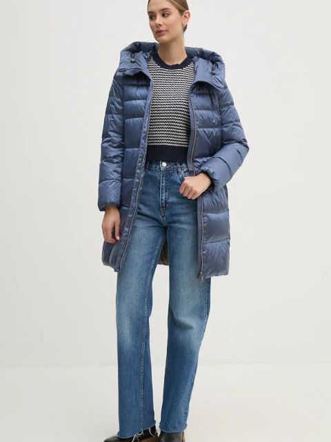 Geox kurtka puchowa damska kolor niebieski zimowa W4626G-T3154-F4624
