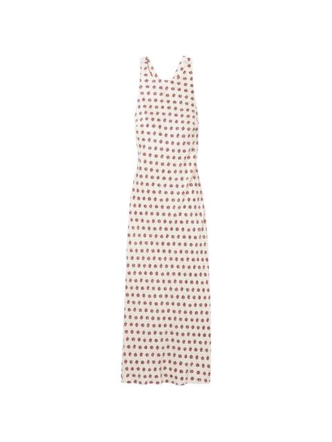 Claudie Pierlot criss-cross floral-print dress - Neutrals - zdjęcie produktu nr 1