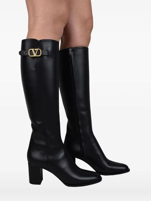 Valentino Garavani VLogo Signature knee-high boots - Black