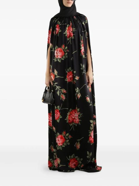 Dolce & Gabbana floral-print maxi dress - Black