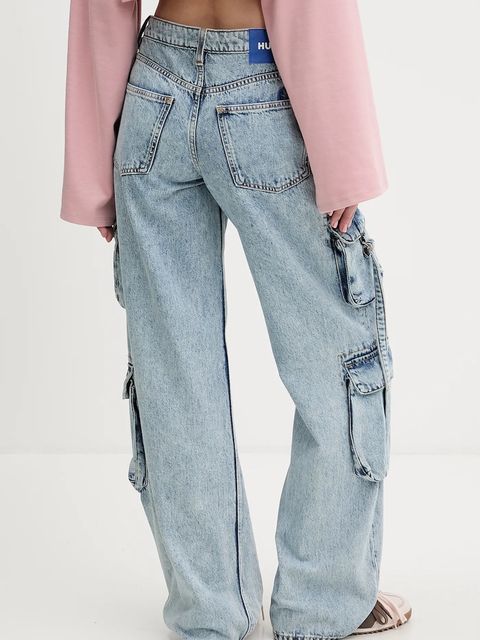 Hugo Blue jeansy Gamala_3_B damskie high waist 50553030