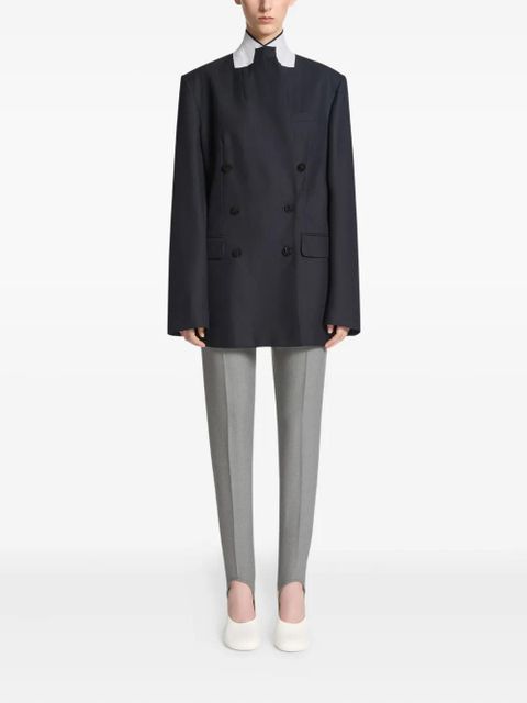 DRIES VAN NOTEN double-breasted wool blazer - Blue