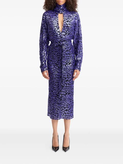 16Arlington Epole sequinned midi dress - Purple