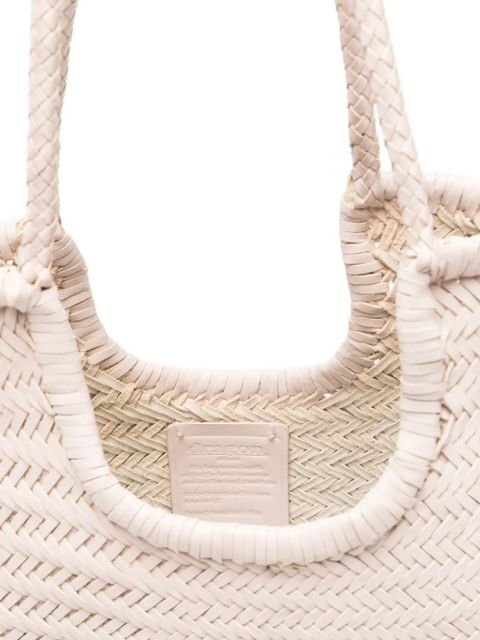 DRAGON DIFFUSION woven braided tote bag - Neutrals