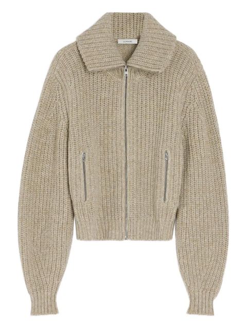 LEMAIRE ribbed high-neck zip cardigan - Neutrals - zdjęcie produktu nr 1