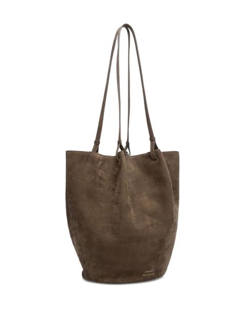 LouLou de Saison Rudy crocodile-effect tote bag - Brown