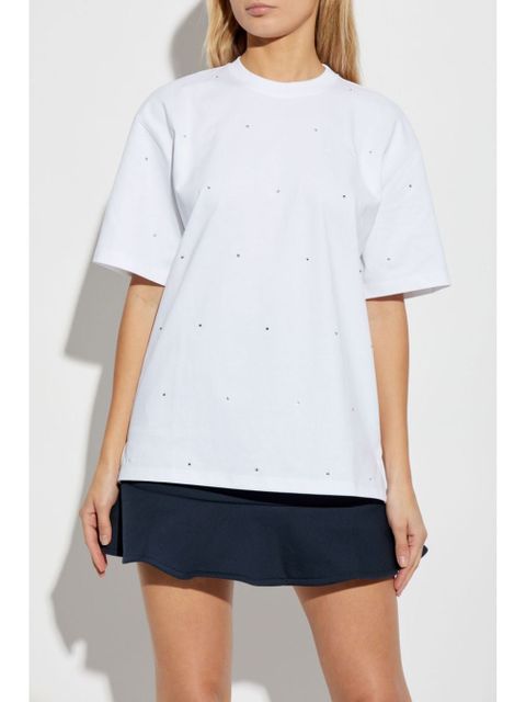 GANNI crystal-embellished T-shirt - White - zdjęcie produktu nr 2