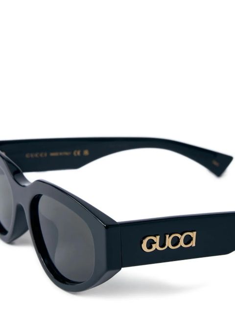 Gucci Eyewear logo-hardware rectangle-frame sunglasses - Black - zdjęcie produktu nr 2