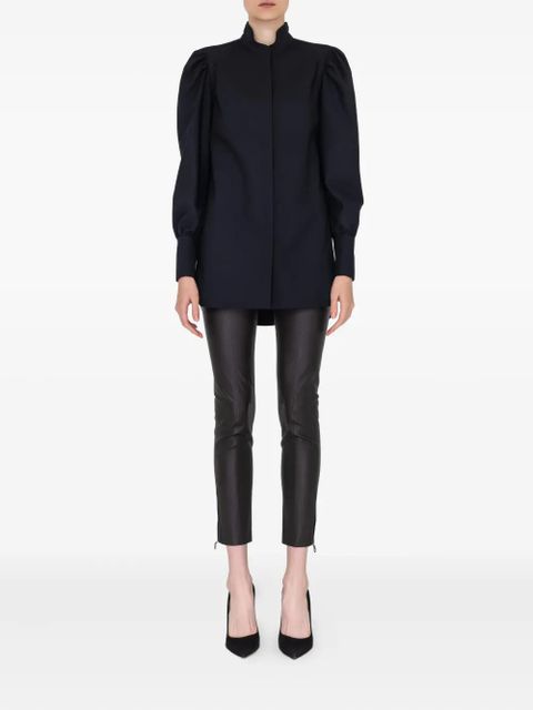 Ferragamo zip-detail leather trousers - Black - zdjęcie produktu nr 2