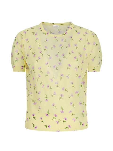 Jil Sander floral-print T-shirt - Yellow - zdjęcie produktu nr 1