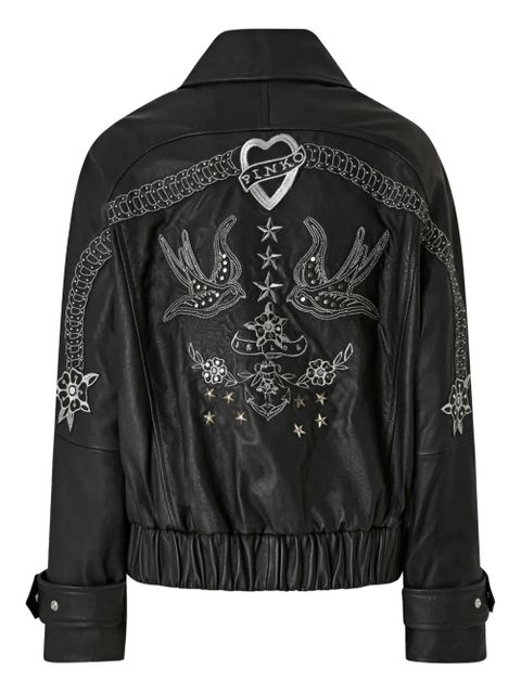 PINKO Guanciale embroidered jacket - Black - zdjęcie produktu nr 2
