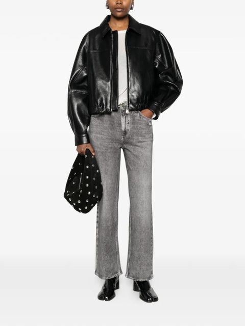 AGOLDE Dixon Cocoon zip bomber jacket - Black - zdjęcie produktu nr 2