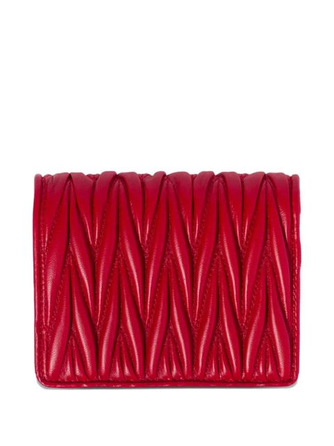 Miu Miu small matelassé wallet - Red