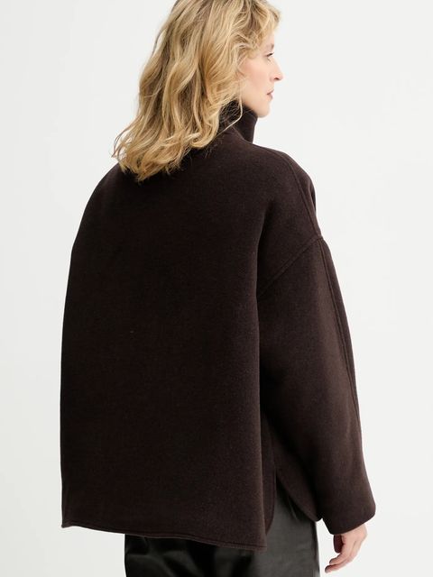 Sessun płaszcz z domieszką wełny