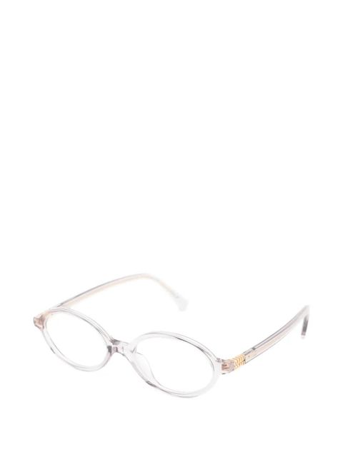 Miu Miu Eyewear oval-frame glasses - Grey