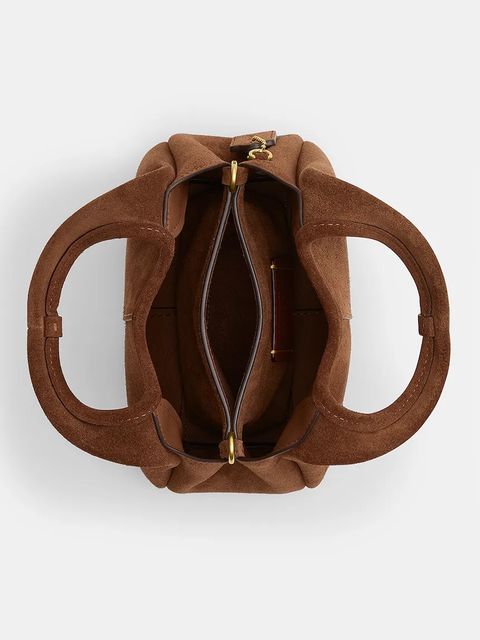 Coach torebka zamszowa Lana 19 kolor brązowy CCY33