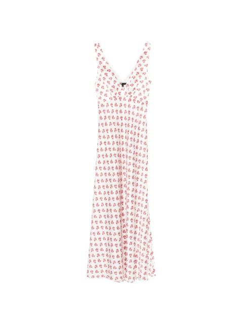 Maje floral V-neck maxi dress - White - zdjęcie produktu nr 1