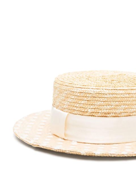 Maison Michel Kiki straw canotier hat - Neutrals - zdjęcie produktu nr 2