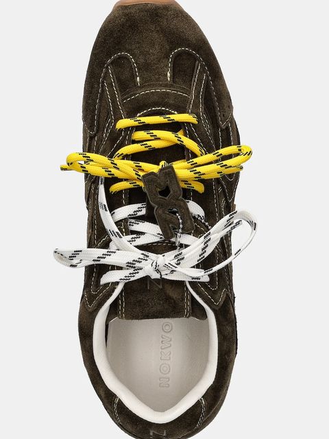 Nokwol sneakersy zamszowe Atlas Khaki Suede damskie kolor zielony Atlas Khaki Suede