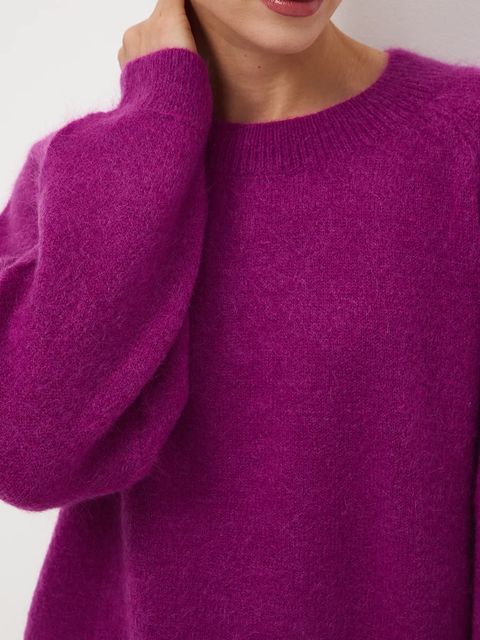 Medicine sweter damski kolor fioletowy ciepły