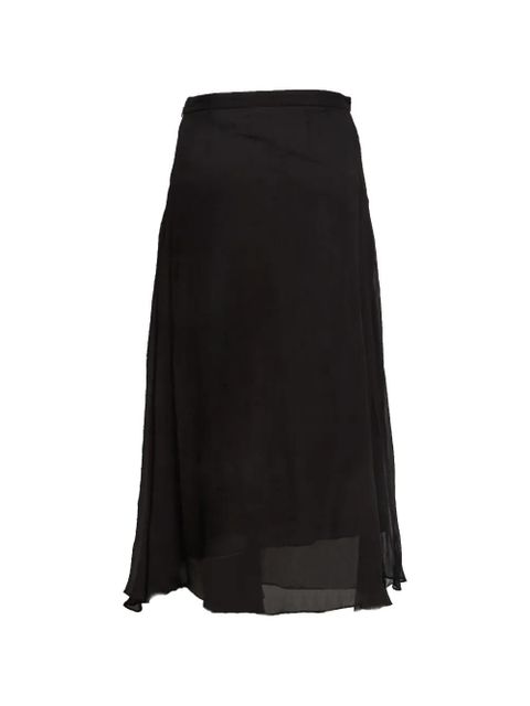 ISABEL MARANT Lycia chiffon asymmetric skirt - Black