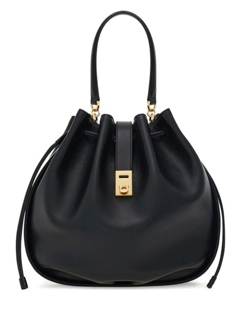 Ferragamo Hug drawstring bucket bag - Black - zdjęcie produktu nr 1
