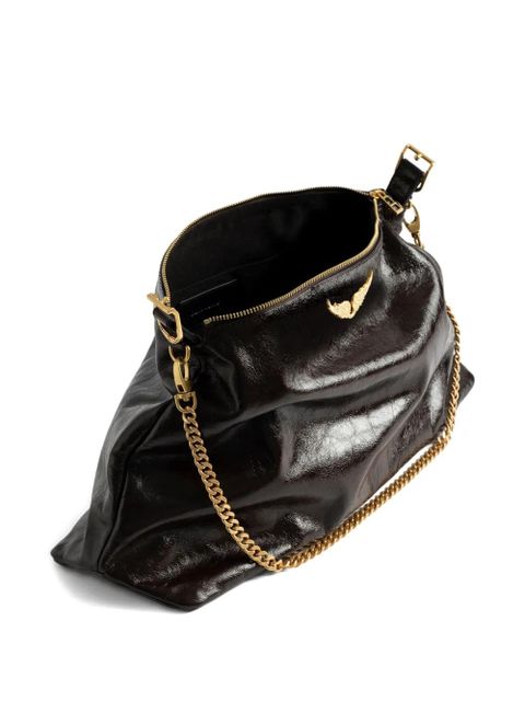 Zadig&Voltaire Jim chain-embellished shoulder bag - Brown