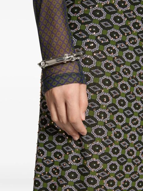 DRIES VAN NOTEN crystal-embellished cuff bracelet - Silver - zdjęcie produktu nr 2
