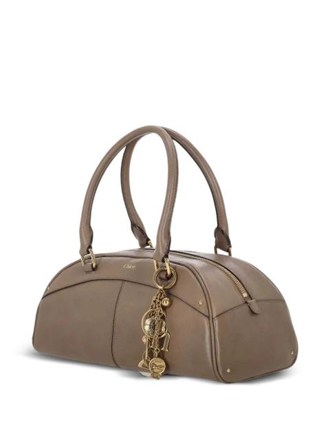 Chloé Bowling charm-detail shoulder bag - Brown