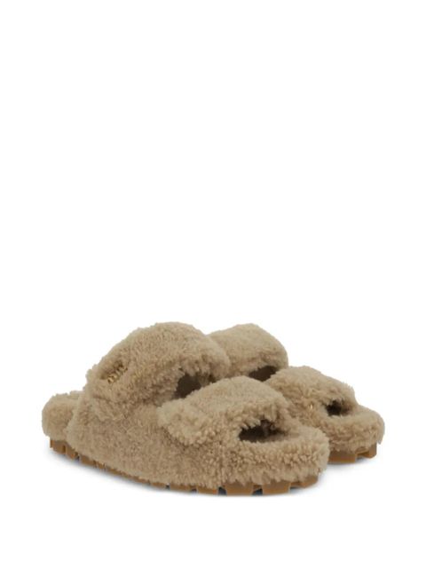 Miu Miu logo-detail sandals - Neutrals