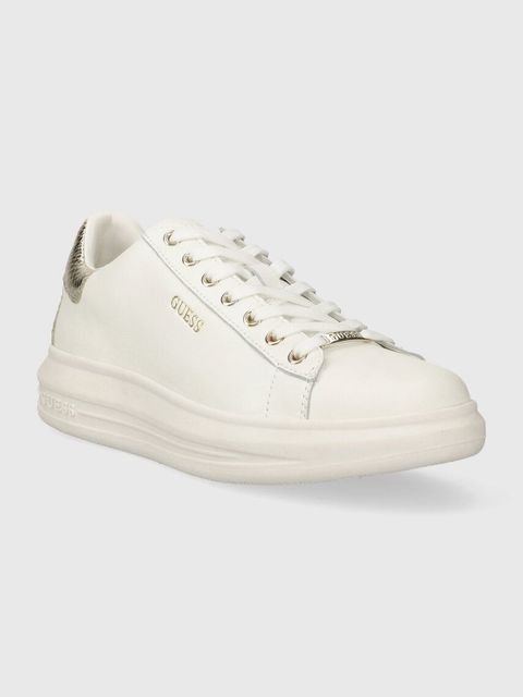 Guess sneakersy skórzane VIBO kolor biały FL8VIB LEA12 - zdjęcie produktu nr 2