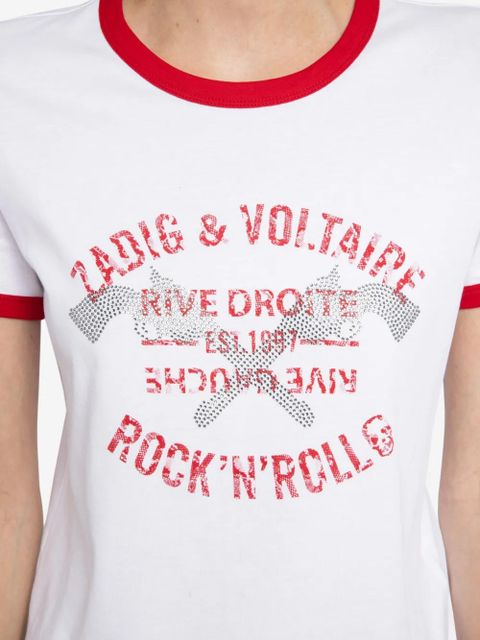 Zadig&Voltaire rhinestone-embellished T-shirt - White