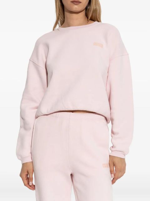 American Vintage logo-embroidered cotton sweatshirt - Pink