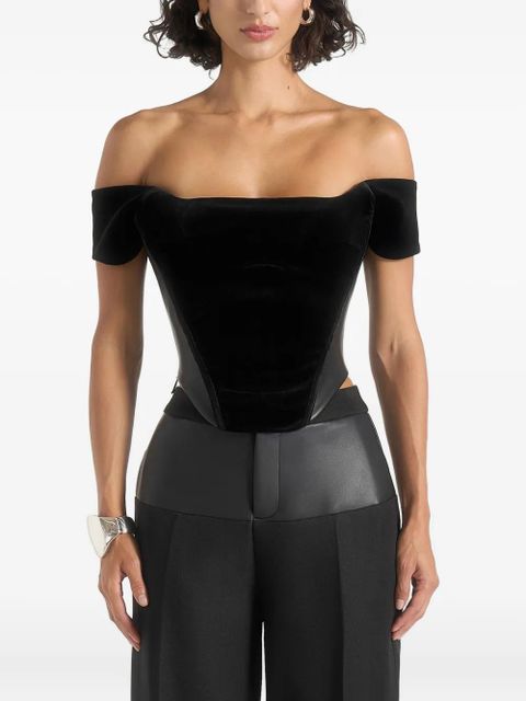 Manière De Voir Fae bardot corset top - Black