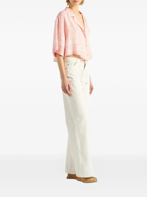 Balmain printed Foulard pyjama shirt - Pink