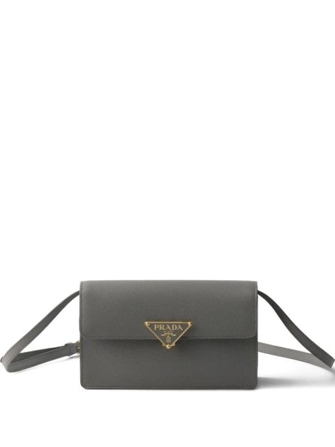 Prada Embleme flap mini bag - Grey - zdjęcie produktu nr 1