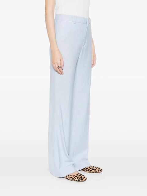 Maje side-pocket straight-leg trousers - Blue