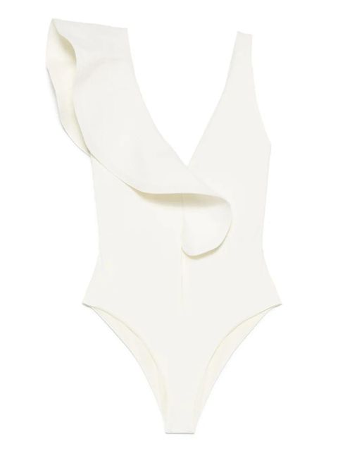 Johanna Ortiz ruffle-detailing swimsuit - Neutrals - zdjęcie produktu nr 1