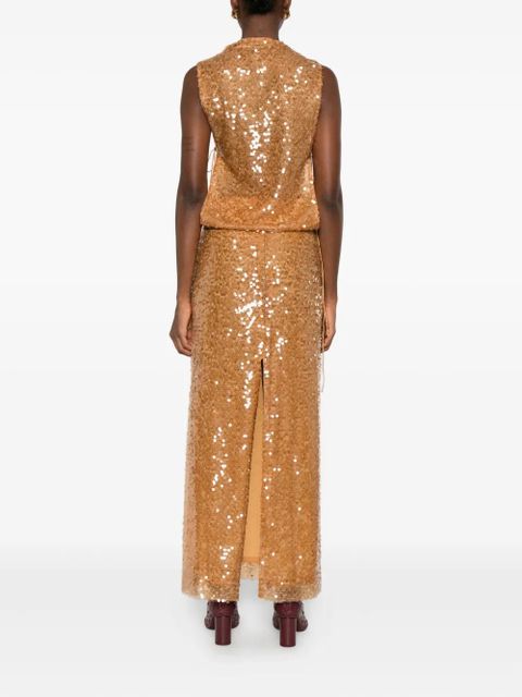 Christopher Esber Illuminate sequin-embellished gown - Yellow