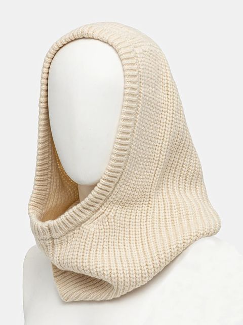 UGG kaptur z domieszką wełny CABLE kolor biały 102740 - zdjęcie produktu nr 2