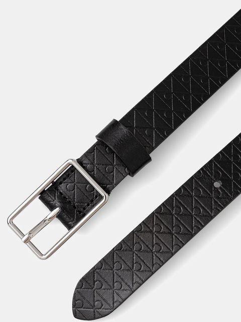 Calvin Klein pasek skórzany damski kolor czarny LV04F7049G